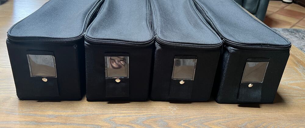 Vintage IKEA BRÅNA CD DVD Media Storage Boxes Set of 4 Black Y2K Discontinued